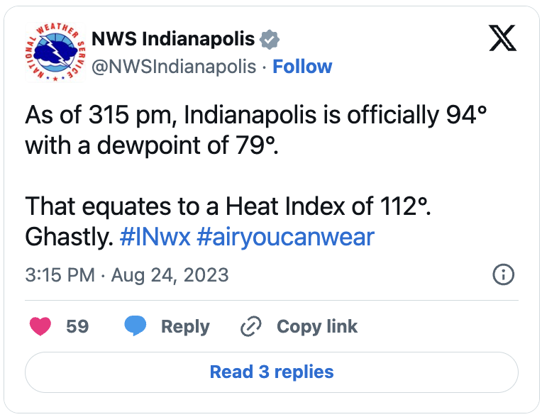 Tweets from local NWS Twitter Accounts