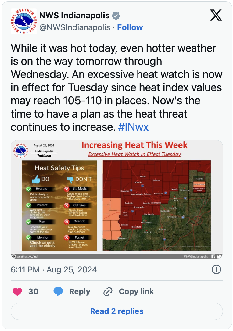 Tweets from local NWS Twitter Accounts